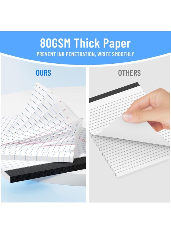 FAYET 4 Pack A4 Legal Pads, White Lined Writing Pads 8.27 x 11.69 Inch, Wide Ruled Notepads with 50 Sheets Each for Office, School, Home Use - Image 4